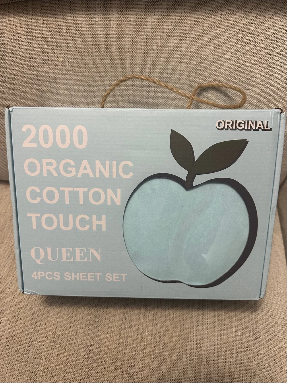 2000 Organic Cotton Touch Queen Sheet Set — Light Blue